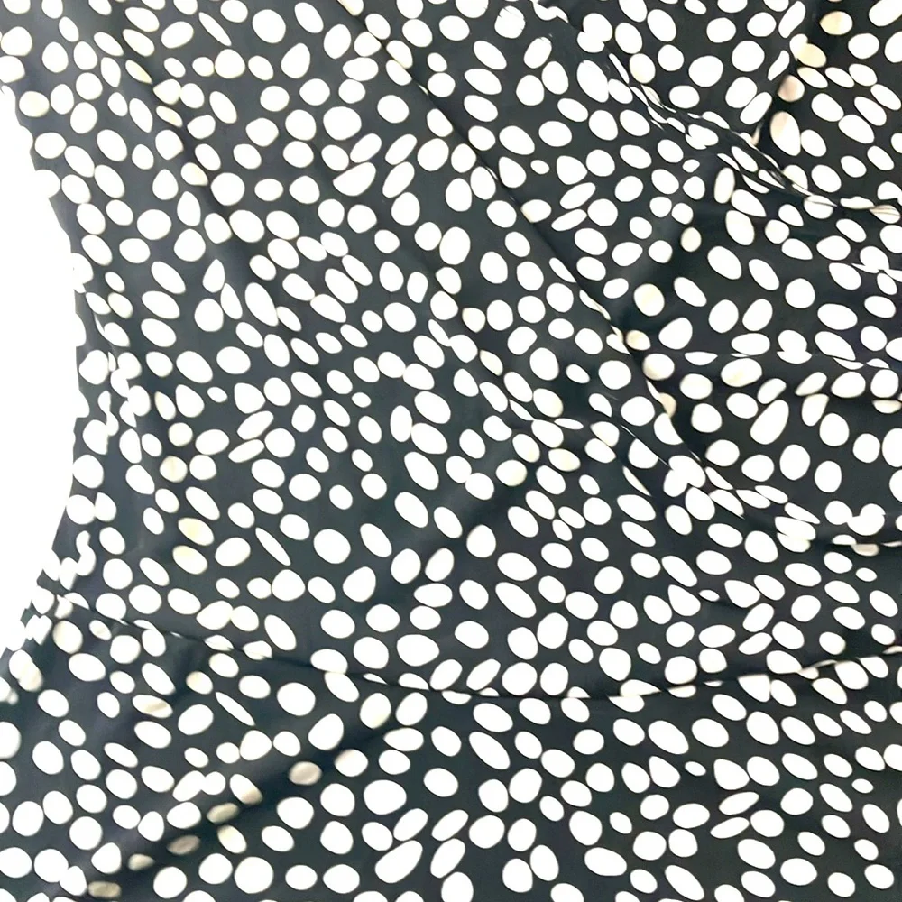 T43 Roz & Ali Ruched Polka Dot Top - Picture 2 of 6